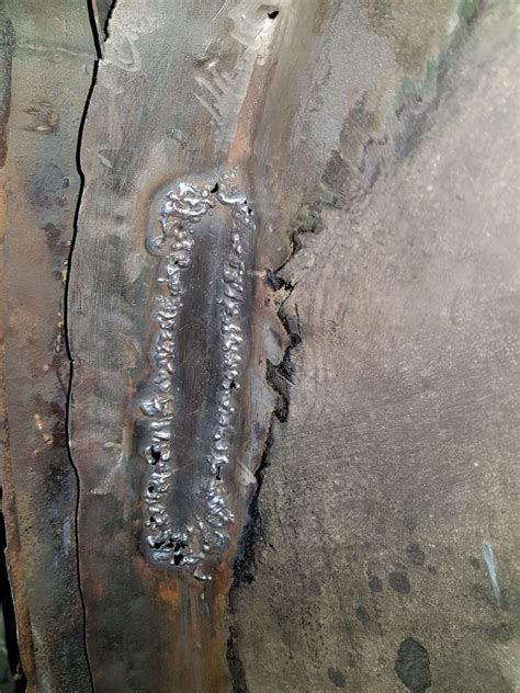 welding holes in old metal